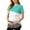 Green-2, variant on Gytharion Breastfeeding Pregnancy T-shirts for Women Crewneck Short Sleeve Maternity Blouse Color-bloking Comfortable Nursing Tops