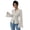 Beige, variant on Women's Bell Sleeve Button Up Shirt Collared Long Sleeve Ruched Textured Casual Work Blouse Fall Fashion Tops