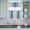 Grey, grey blue, variant on 3 Piece Kitchen Curtains and Valances Set Dark Burnt Orange Grey Ombre Cafe Curtains 24 Inch Length Farmhouse Gradient Minimalist Valance & Tier Curtain for Living Room Bedroom 54"x18" 27"x24"*2