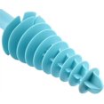 thumbnail image 4 of Émbolo para inodoro, removedor de obstrucciones para inodoro tipo sifón, mango de acero inoxidable con cabezal de goma flexible, herramienta de dragado para inodoro, escobilla de goma (azul), 4 of 5