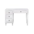 thumbnail image 2 of Poundex Ensemble de Coiffeuse en Bois avec Miroir Relevable et Tabouret - Blanc, 2 of 4