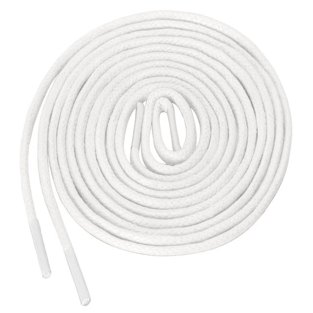 2 Pares de Cordones Redondos Encerados uxcell para zapatos de vestir y Botas Mujer Blanco 140cm