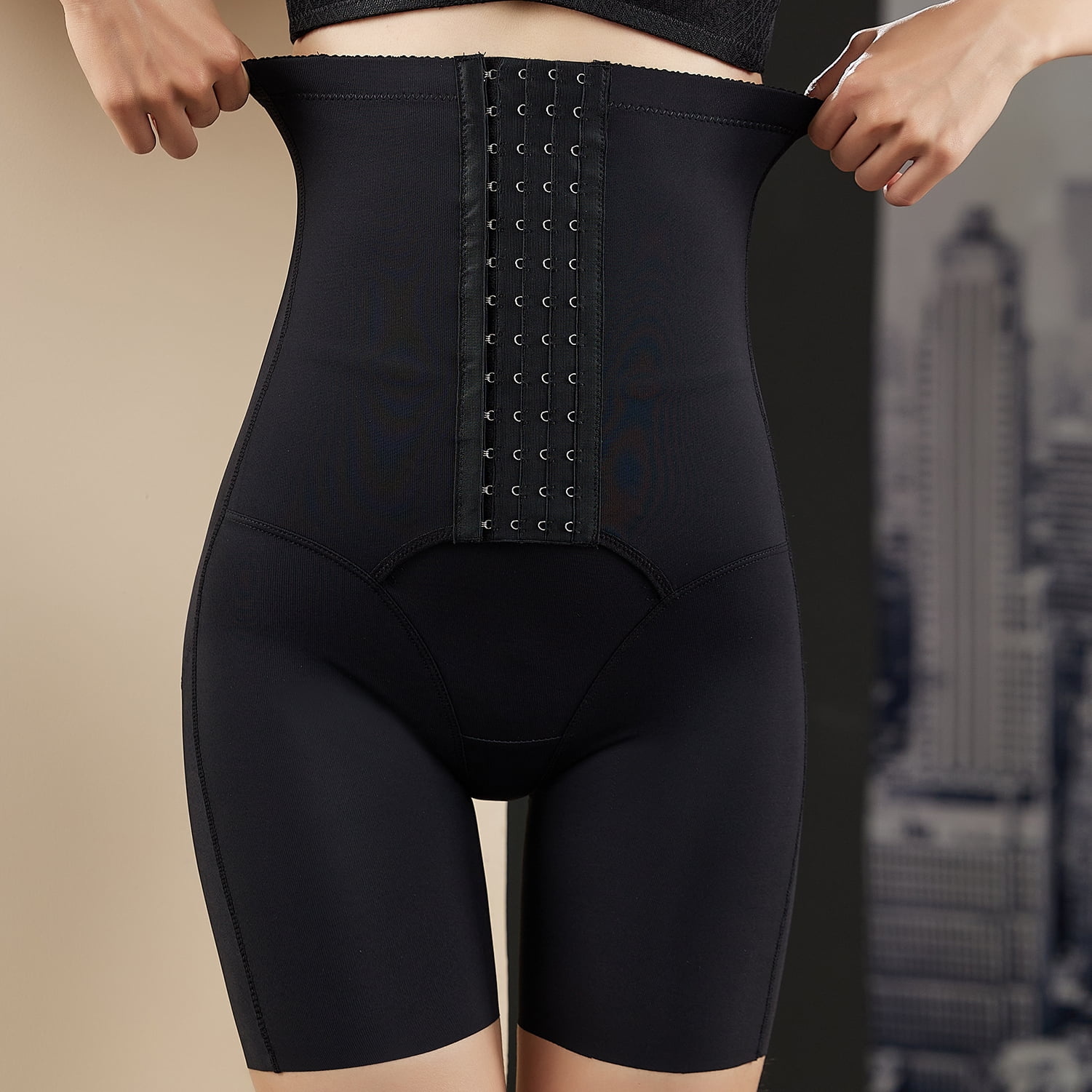 Homgro Women's Firm Shapewear Underwear Spandex Control Panties High Waist Tummy  Control Slim Slimming Bone Shaper Shorts Nude Medium 