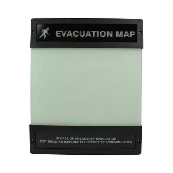 Manufacturer Varies Evacuation Map Holder,8-1/2 in. x 11 in. DTA240