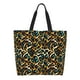 thumbnail image 1 of Balery Teal Leopard Bolsa Tote Estilo Estético con Cremalleras, Bolsa de Hombro, Bolsa de Compras Grande y Plegable, 1 of 8