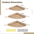 thumbnail image 3 of 3 Pcs/Set Floating Corner Shelves for Wall, Rustic Brown Wood Wall Mounted Corner Shelf for Bathroom, Corner Storage Shelves Corner Organizer for Bedroom Kitchen, 3 of 6