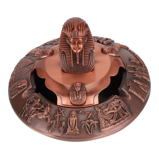 Innovative Ornaments Egyptian-Pharaoh-Shape Metal Ashtray, Decorative Ashtray, For Home Office ANGGREK CI1214
