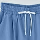 thumbnail image 4 of Bermudas AURIGATE para mujer, pantalones cortos de jersey con bolsillos, para yoga, caminar, atletismo, largos, hasta la rodilla., 4 of 5