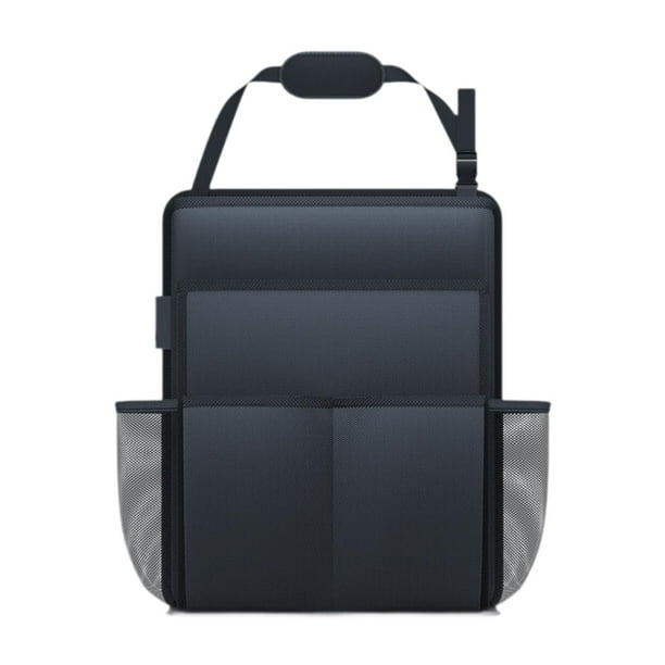 Organizador para asiento trasero de coche, protector de asiento trasero de tela Oxford, accesorio organizador para paraguas y vasos de agua.