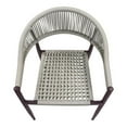 thumbnail image 6 of Furniture of America Clark Aluminum Patio Dining Chair in Dark Brown (Set of 2), 6 of 13