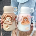 thumbnail image 2 of Lindo termo para niños con forma de oso, botella de agua de acero inoxidable 316 para niñas, taza aislada, tetera térmica portátil de viaje para estudiantes, 2 of 6