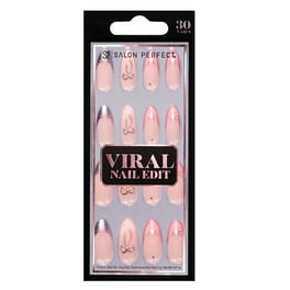 SALON PERFECT PRESS ON NAILS 310 VIRAL NAIL EDIT MAGNETIC HEART FAKE NAIL KIT FILE GLUE INCLUDED 30 NAILS Walmart