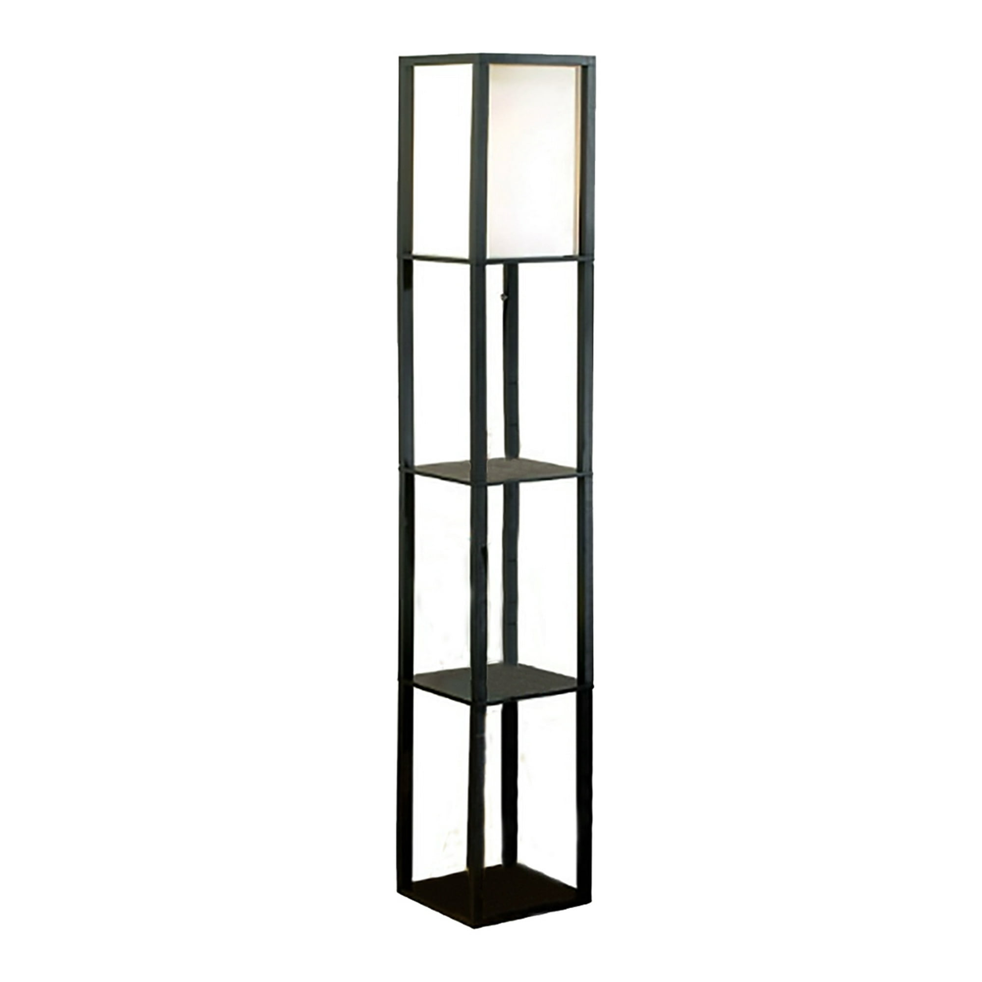 Square Etagere Floor Lamp Storage And Display Shelf
