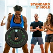 GIKPAL 20lb Bumper Plates, 2-Inch Olympic Weight Plates with Steel Hub, Eco-Friendly Rubber - Impact-Resistant & Floor Protection - Ideal for High-Intensity Workouts.