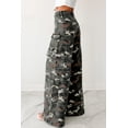thumbnail image 3 of Women's Green Camo Denim Cargo Wide Leg Pants – Casual Style for Everyday Adventures, 16, 3 of 5