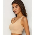 thumbnail image 4 of Calvin Klein Invisibles Lightly Lined V-Neck Bralette, Bare, Large, 4 of 10