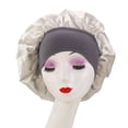 thumbnail image 3 of Bonnet de Nuit à Grand Bord en Satin Uni pour Femmes, Bonnet de Chimiothérapie, Bande pour Cheveux, 3 of 7