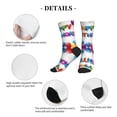 thumbnail image 5 of Women's Men's Happy Birthday Colorful Novelty Pattern Crew Athletic Socks, 5 of 7