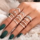 thumbnail image 2 of Anillos de plata JAMW 12 piezas para mujer Sencillez, 2 of 5