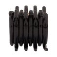 thumbnail image 1 of ¡CARAVAN®! PINZA DE PELO TUBULAR MEDIANA QUE CUBRE EL RESORTE EN NEGRO CON MÚLTIPLES BARRAS DETALLADAS, 1 of 1