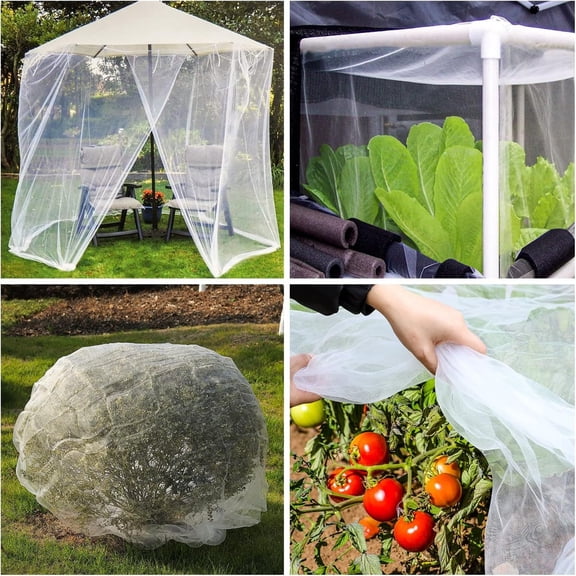 NovaStitch 60 Mesh Insect Screen Greenhouse Net Thickened Garden Plant Pest Barrier Protective Net for Agriculture Vegetable Cover Farming