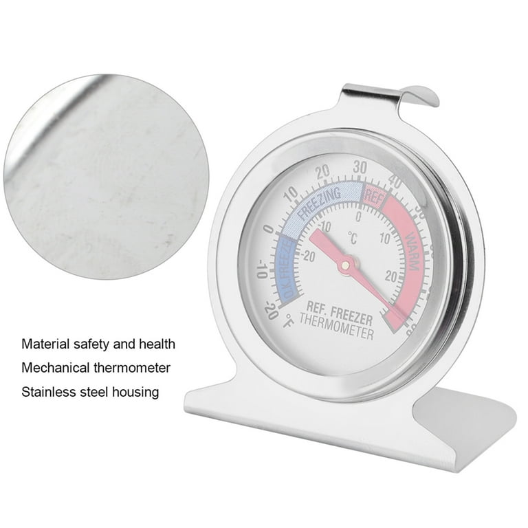 Stainless Steel Large Dial Freezer Refrigerator Thermometer Temperature  Gauge Tool 