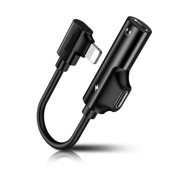 Earphone Headphone Adapter for iPhone 13 Mini - Jack Charger Port Splitter Mic Support Hands-free