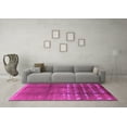 thumbnail image 3 of Ahgly Company Indoor Round Solid Pink Modern Area Rugs, 7' Round, 3 of 4