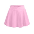 thumbnail image 5 of Girls Pleated Mini Skirt Elastic High Waist Flare Solid Color Skirt Summer Casual Soft Cute School Uniform Dance Skirt with Pockets, 5 of 6