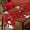 Red/Santa Claus/7Pcs, variant on 7 Pcs Christmas Table Runner and Placemat Set 72 x 13 Inch Buffalo Plaid Runner Xmas Poinsettia Table Mat for Holiday Kitchen Dining Decoration(Plaid,Red Black)