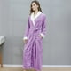 thumbnail image 2 of Unisex Long Toba Albornoz Salón Invierno Otoño Casual Casual Camisón Campo de dormir Piel deportiva de piel transpirable Elástico Housecoat Purple L Noticed HA011311-05, 2 of 7