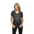 thumbnail image 2 of Thread Tank Trust Me You Can Dance Vodka Women's Relaxed V-Neck T-Shirt Tee Charcoal Medium, 2 of 4