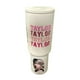 thumbnail image 4 of Termo de acero inoxidable color blanco mate, Taylor Swift, de 1.2 litros con agarradera de silicona, 4 of 4