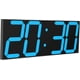 thumbnail image 1 of Reloj LED digital, reloj LED digital de 6 pulgadas, reloj de cuenta regresiva / cuenta regresiva remota, atenuador automático, calendario grande y termómetro (azul hielo) JAMW Sencillez, 1 of 4