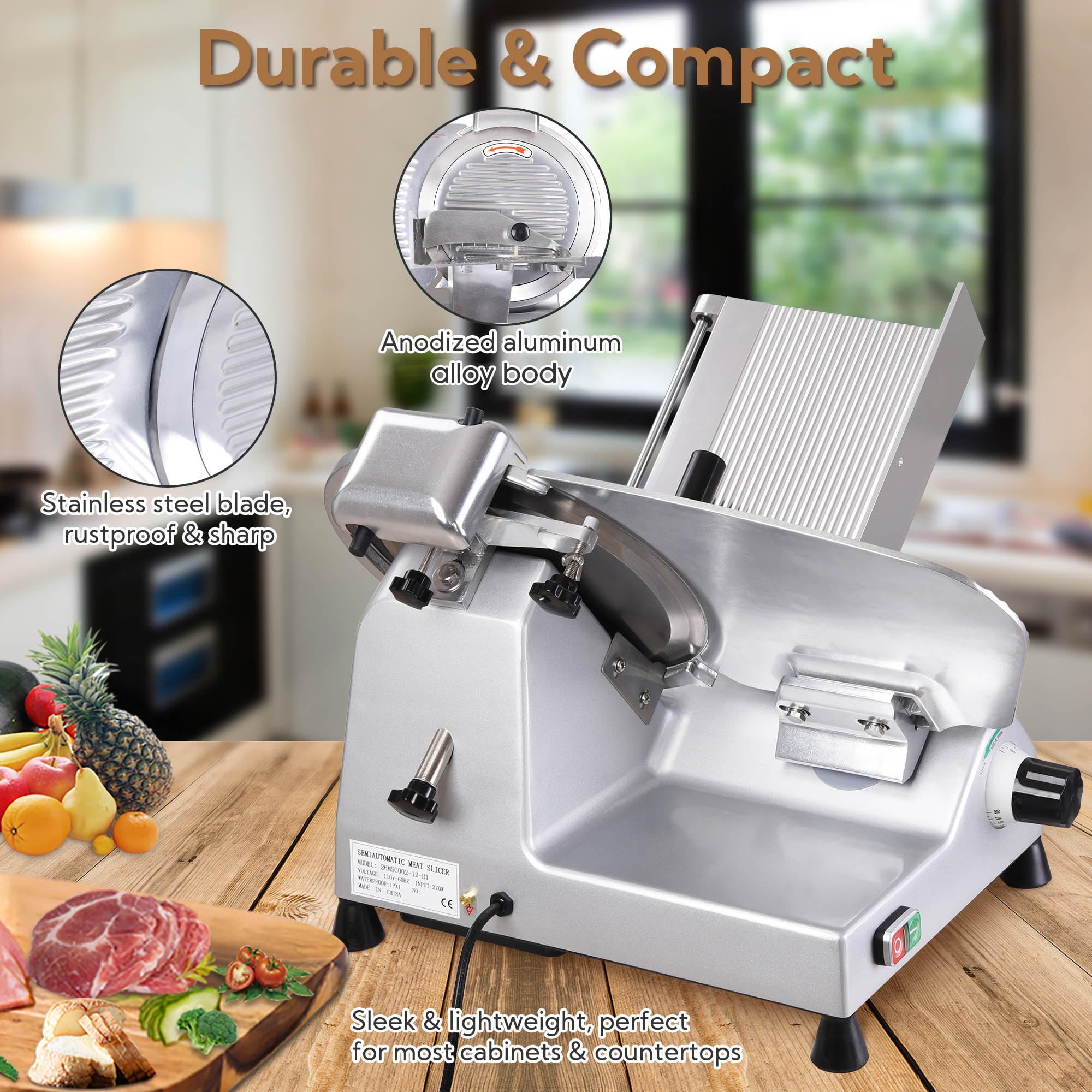 VEVOR Commercial Meat Slicer 12 in. Electric Meat Slicer Semi-Auto, Deli  Meat Cheese Food Slicer Commercial for Home use QPJ12JK-300A60HZ1V1 - The  Home Depot