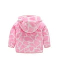 thumbnail image 2 of Hicidod Toddler Fleece Jacket Cute Bear Ears Hoodie Baby Girls Boys Coats Print Fuzzy Winter Warm Sweatshirt Coats Winter Warm, 2 of 4