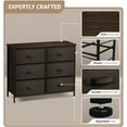 thumbnail image 6 of Sorbus Extra Wide 6-Drawer Dresser Organizer, Brown, 31.50” L x 11.75” W x 24.62” H, 6 of 8