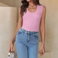 thumbnail image 4 of Womens Halter Tank Tops Ribbed Sleeveless Shirts Slim Casual Solid T Shirt, 3XL, 4 of 6