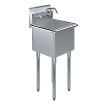 18 in. x 18.5 in. Stainless Steel Utility  Sink With 15 in. x 15 in. x 13 in. Bowl and Faucet. NSF
