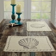 thumbnail image 4 of VHC Brands Sandy Burlap Seashells Nautical Cotton Coastal Tabletop Kitchen Stenciled Placemat Set of 6 Set 12x18 Tan, 4 of 4