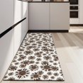 thumbnail image 4 of White Brown Sunflower Pattern Kitchen Rug Mat,Kitchen Runner Rugs Non Skid Washable,Decorative Kitchen Floor Mats for Kitchen,Sink,Laundry,17"X47", 4 of 5