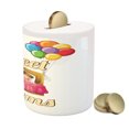 thumbnail image 3 of Saying Piggy Bank, Cartoon Girl Sleeping in Bed with Colorful Balloons Night Time Illustration, Ceramic Coin Bank Money Box for Cash Saving, 3.6" X 3.2", Multicolor, by Ambesonne, 3 of 4
