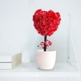 thumbnail image 3 of Heart-Shaped Topiary Tree 10 Inch - Artificial Potted with Green Leaves, Small Bonsai for Desktop, Shelf, and Tabletop Home Decor, Indoor Greenery Decoration, 3 of 6