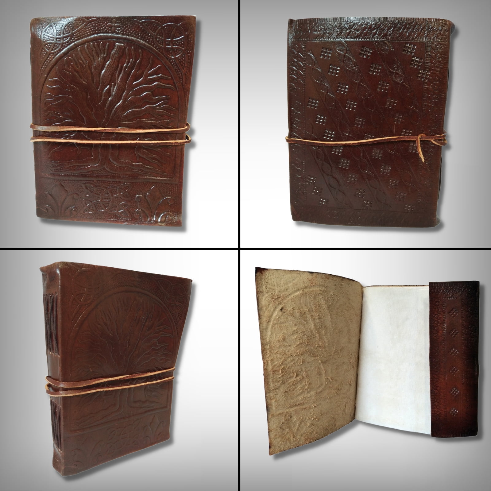 Handmade Vintage Tree of Life Diary Antique Genuine Leather Blank Book Bound Journal Notebook Travel Blank Unlined Sketchbook