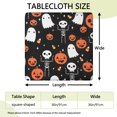 thumbnail image 2 of Halloween Pumpkin Skull Pattern Square Fitted Tablecloth with Elastic Edge,Square Table Cover,Washable Elastic Table Cover for Home Kitchen Party Decor 36"x36", 2 of 6