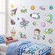 thumbnail image 1 of 2 Creative Space Cartoon Astronaut Wall Stickers Children, 1 of 5