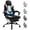 Black and White, variant on Walsunny Ergonomic Gaming Chair, Office Chair with High Back and Lumber Support, Swivel Racing Chair with Adjustable Pillows & Footrest, Black