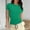 Green, variant on AXXD Womens Sweatshirts Basic Summer 2024 Short Sleeve Solid Color Basics Crewneck Casual Top Pullover T-shirt