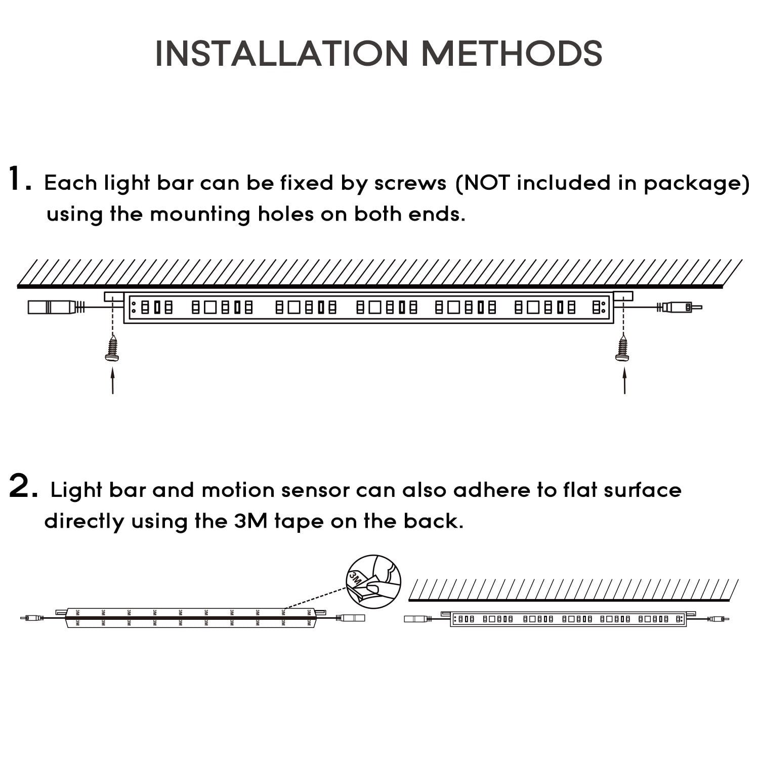 12 Inch LED Kitchen Cabinet Lights, UL Adapter, 3000K Warm White, Rocker Switch, Pack of 4