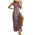 thumbnail image 3 of Vestido de Tirantes Finos para Mujer, Vestido de Verano, Pareo , Informal, Rojo, Talla S, 3 of 7